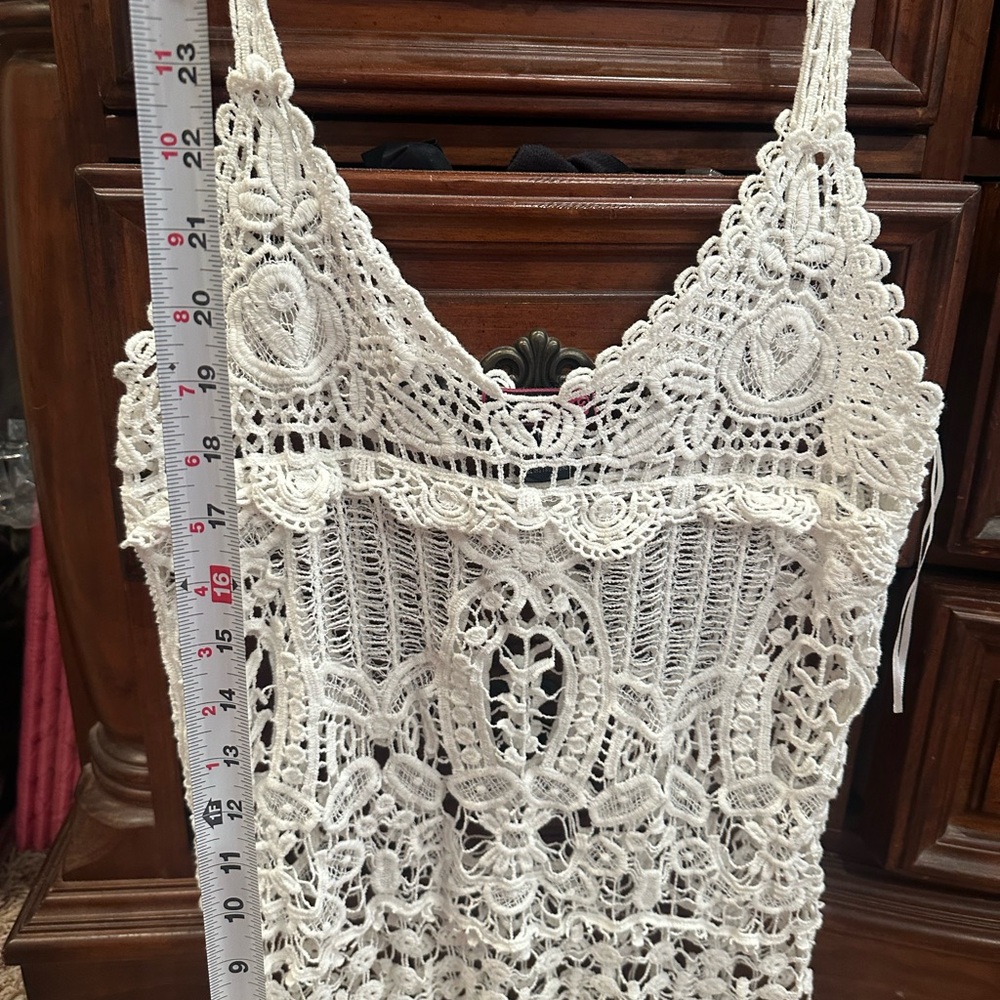Say What? Cream Crochet Lace Top